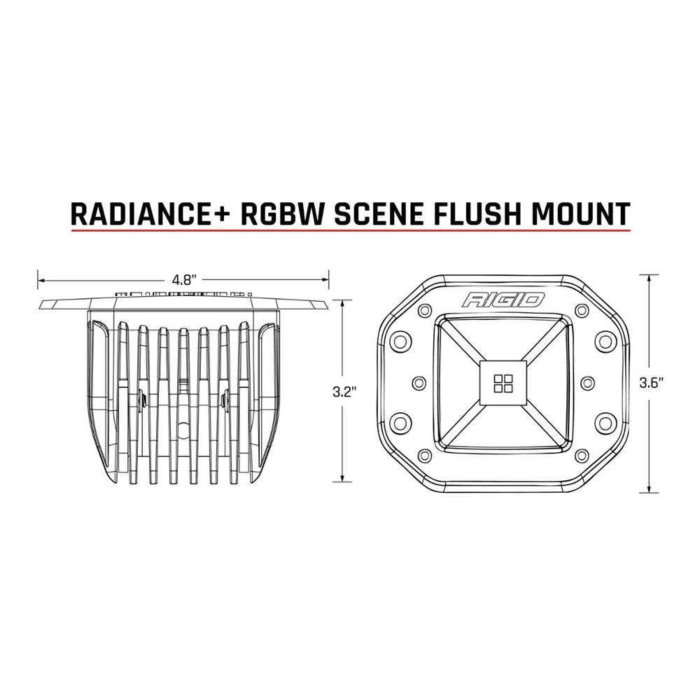 RIGID Industries Radiance Scene - RGBW - Flush Mount - Pair [682153]