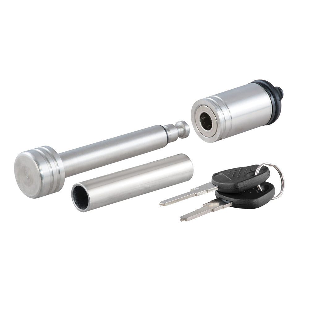 CURT 1/2" Hitch Lock w/5/8" Adapter - 1-1/4" or 2" Receiver - Barbell- Stainless Steel [23517]