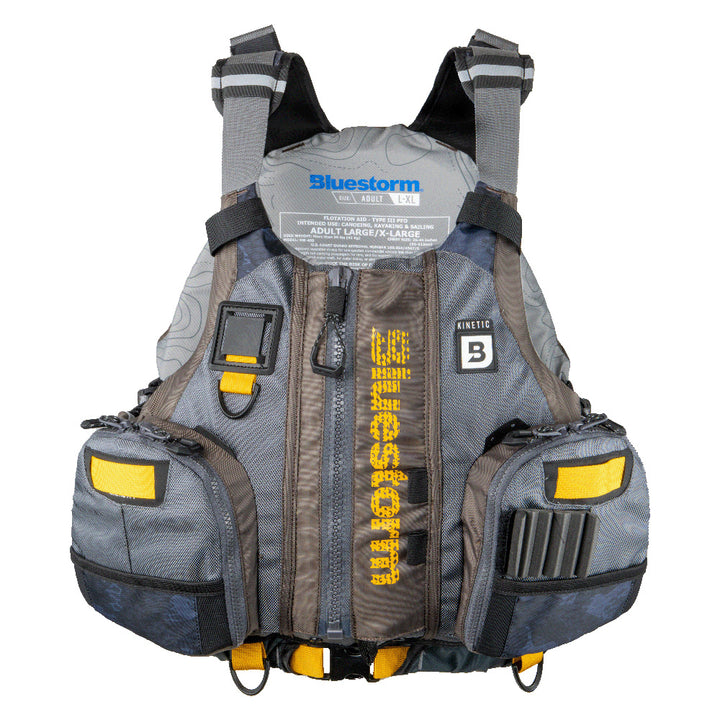 Bluestorm Kinetic Kayak Fishing Vest - Legendary Taupe - S/M [BS-409-TPE-S/M]