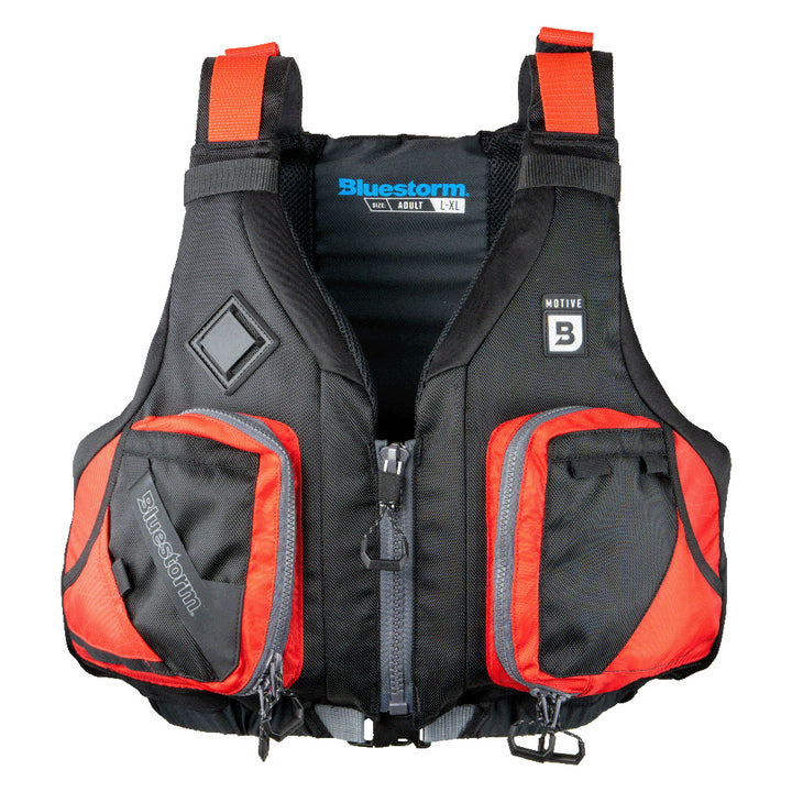 Bluestorm Motive Kayak Fishing Vest - Nitro Red - S/M [BS-248-RDD-S/M]