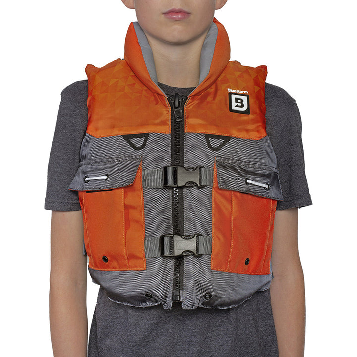 Bluestorm Classic Youth Fishing Life Jacket - Optic Orange [BS-365-ORG-Y]