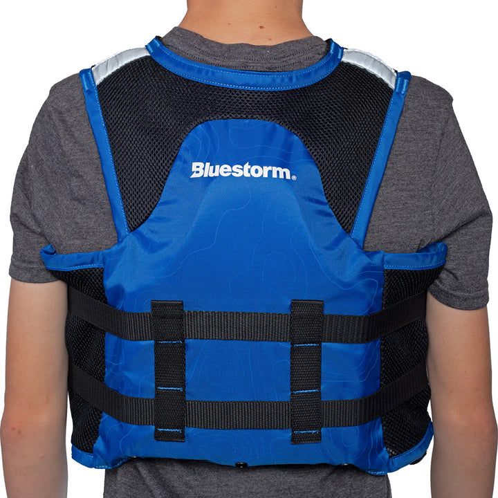 Bluestorm Sportsman Youth Mesh Fishing Life Jacket - Deep Blue [BS-105-NAV-Y]