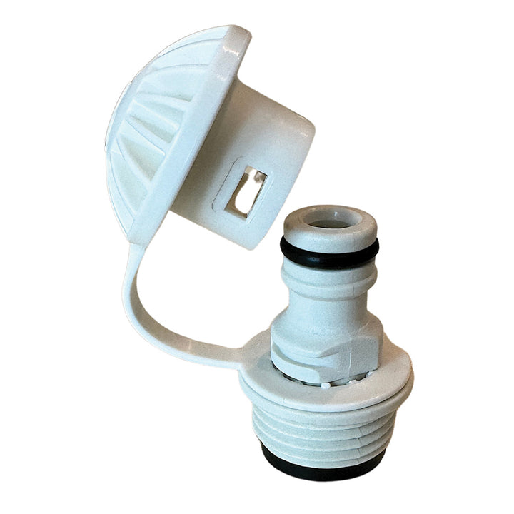 Flush-M Suzuki Motors Flush Quick Release Port w/90 Elbow - White [FS-WHT]