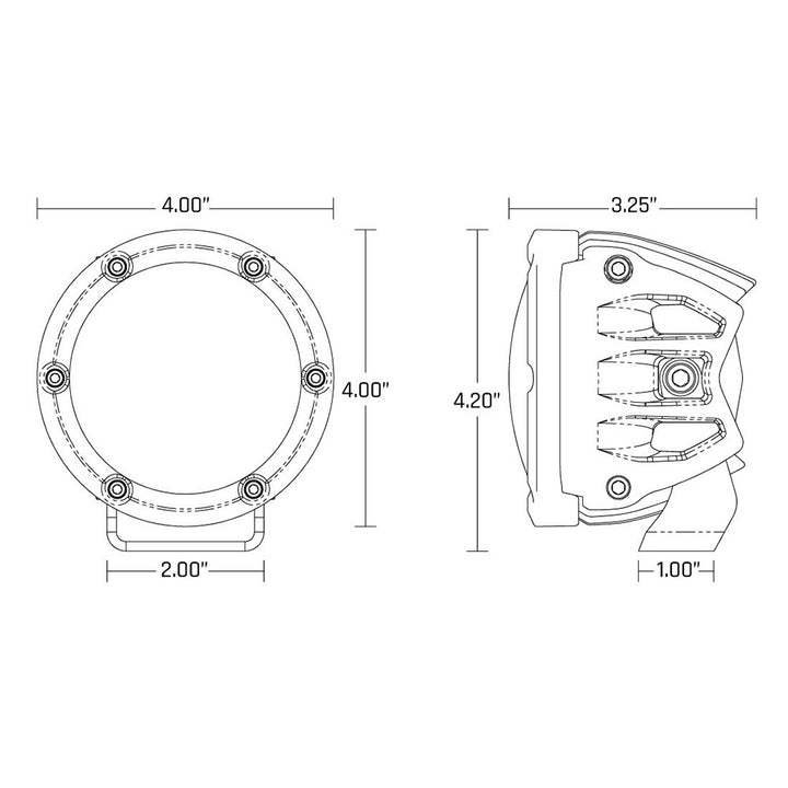 RIGID Industries 360-Series 4" LED SAE Fog Beam - White - Set of 2 [36120]