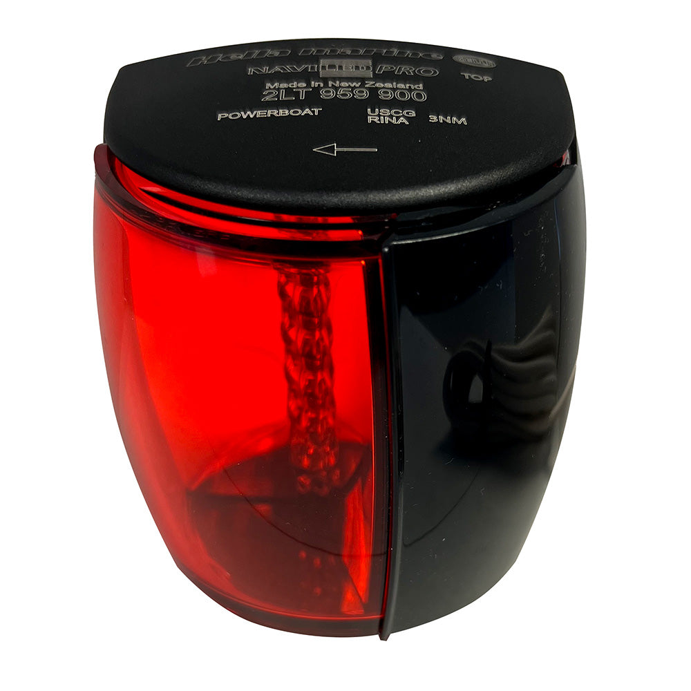 Hella Marine NaviLED PRO Port Navigation Lamp - Black - 2NM [017460101]