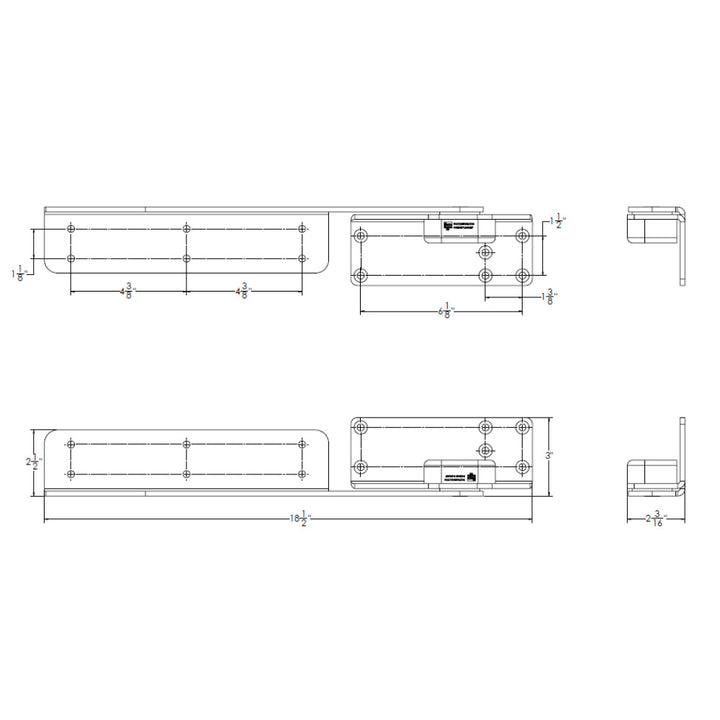 TACO Command Ratchet Hinge - 18-1/2" - 316 Stainless Steel Polished w/Hard Stop [H25-0048]