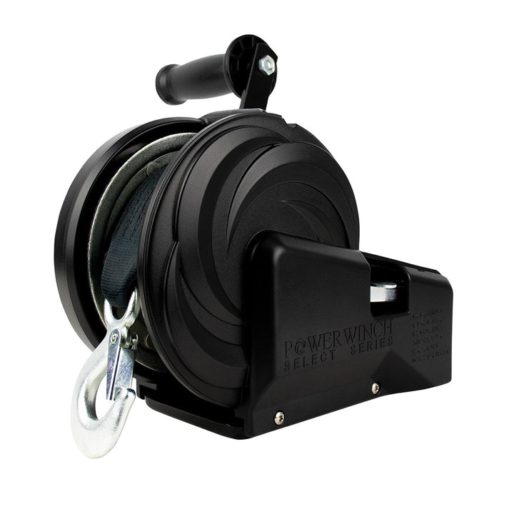 Powerwinch Select Series Winch 2,000lb, 2 Speed, 8" Crank Arm - Carbon Black [21400-W-2000-8-B-R]