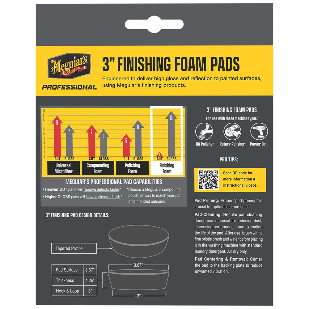 Meguiar's Professional 3" Finishing Foam Pads *3-Pack [M3FFP3]