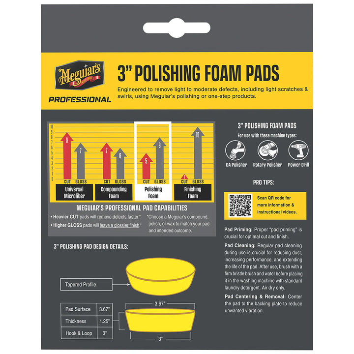 Meguiar's Professional 3" Polishing Foam Pads *3-Pack [M3PFP3]
