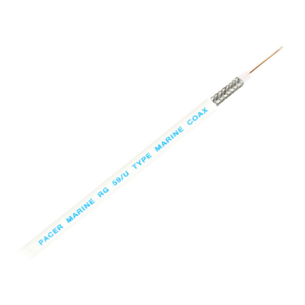 Pacer RG59UW Coax Cable - White - 200&