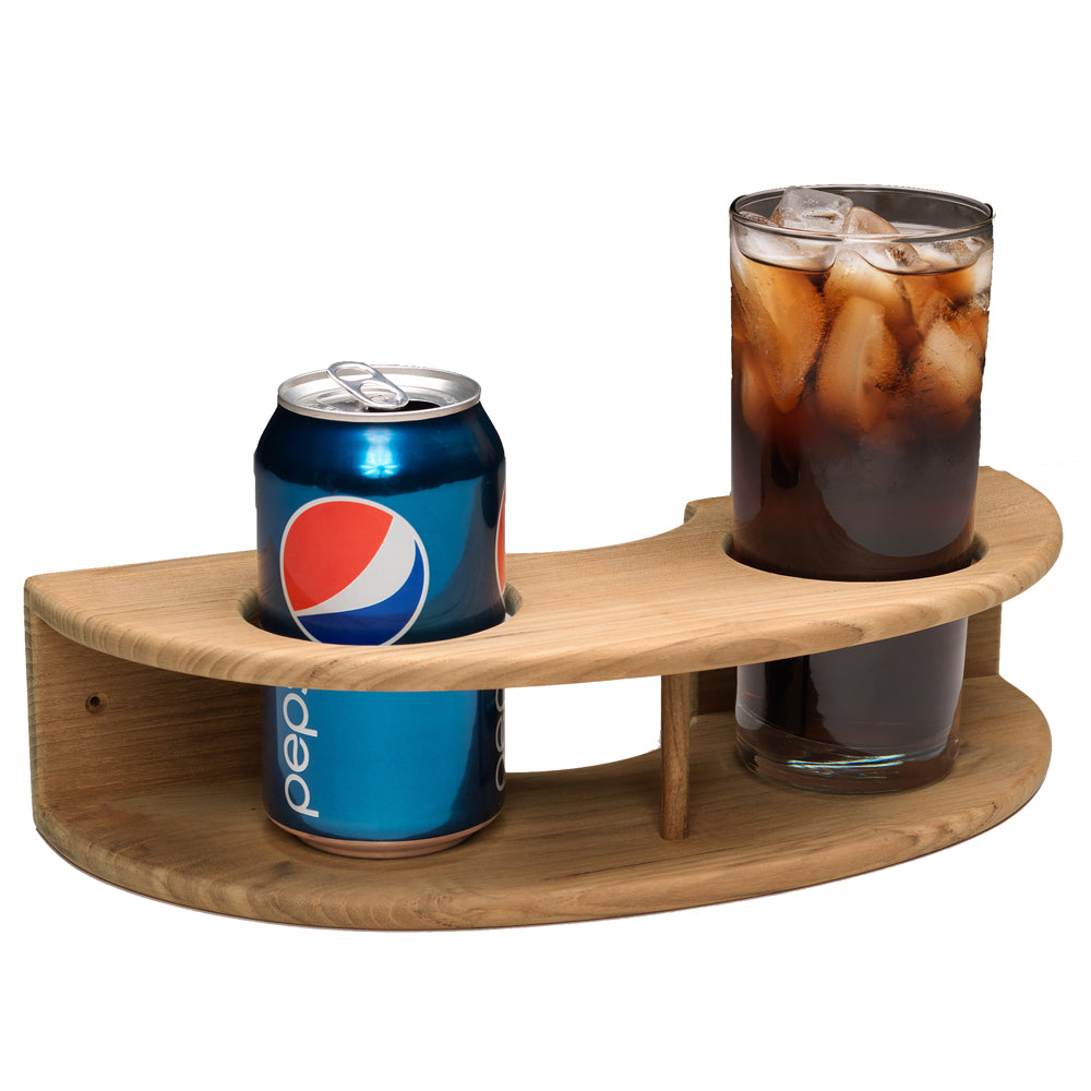 Whitecap Teak Curved Two-Drink Rack [63218]