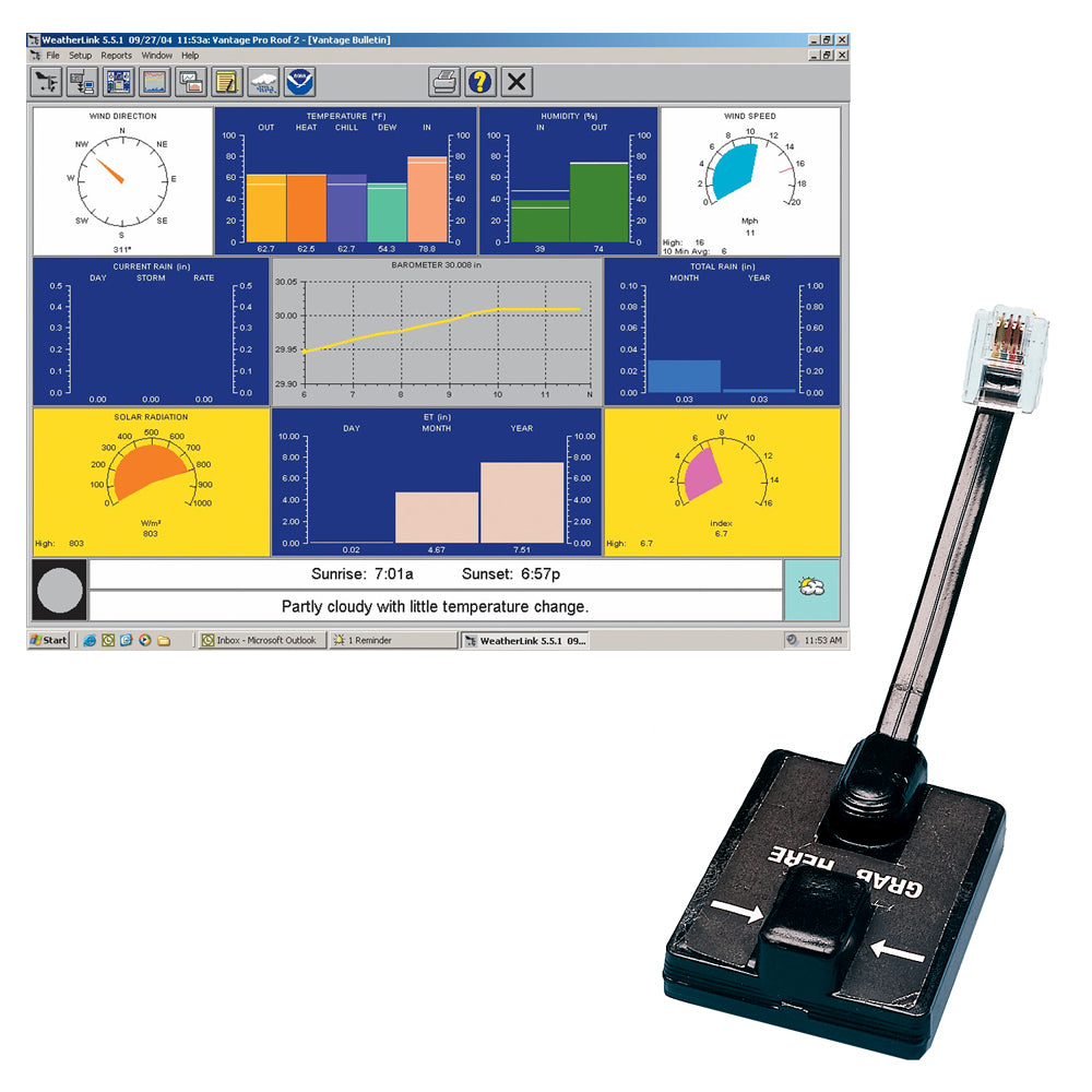 Davis WeatherLink Windows - Serial Port f/Vantage Vue &amp; Pro2 Series [6510SER]