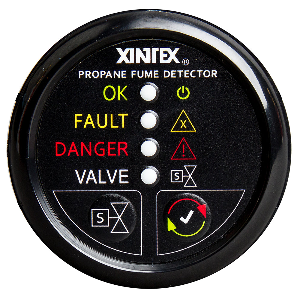 Fireboy-Xintex Propane Fume Detector w/Automatic Shut-Off  Plastic Sensor - No Solenoid Valve - Black Bezel Display [P-1BNV-R]