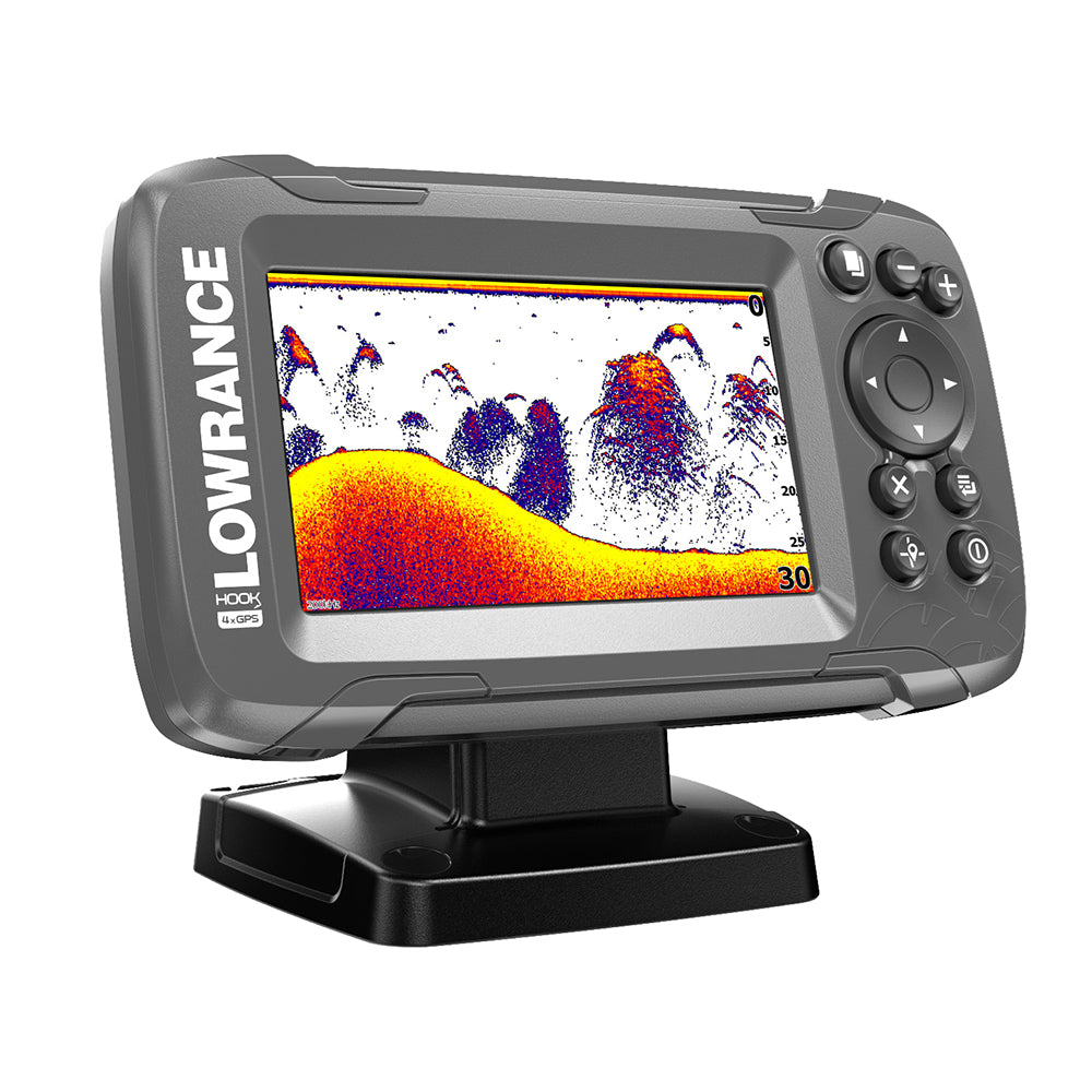 Lowrance HOOK2-4x 4" GPS Bullet Fishfinder w/Track Plotter Transom Mount Bullet Skimmer Transducer [000-14014-001]