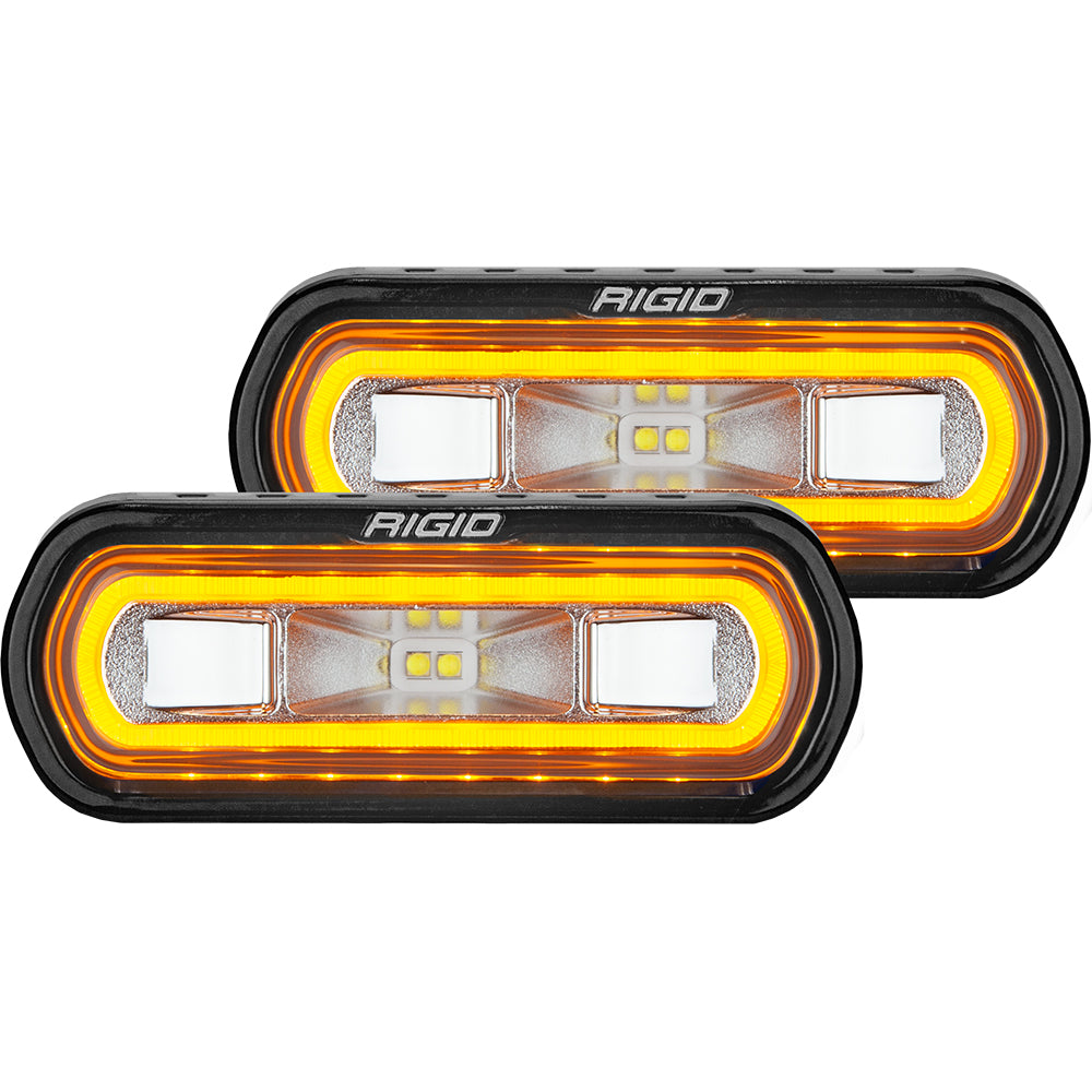 RIGID Industries SR-L Series Surface Mount Spreader Light - Black Housing - Amber Halo [53123]