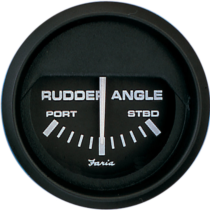 Faria Euro Black 2" Rudder Angle Indicator [12833]