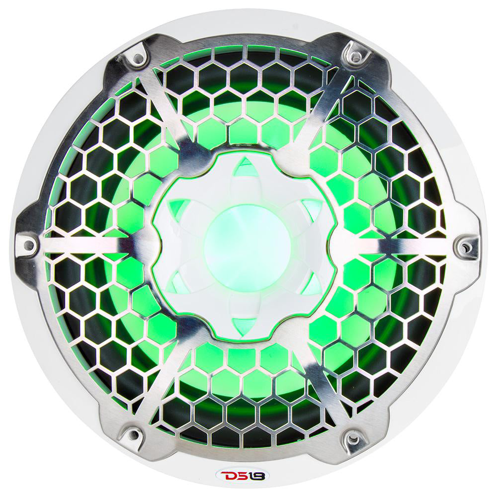 DS18 HYDRO 10" Subwoofer w/RGB Lights - 600W - White [NXL-10SUB]