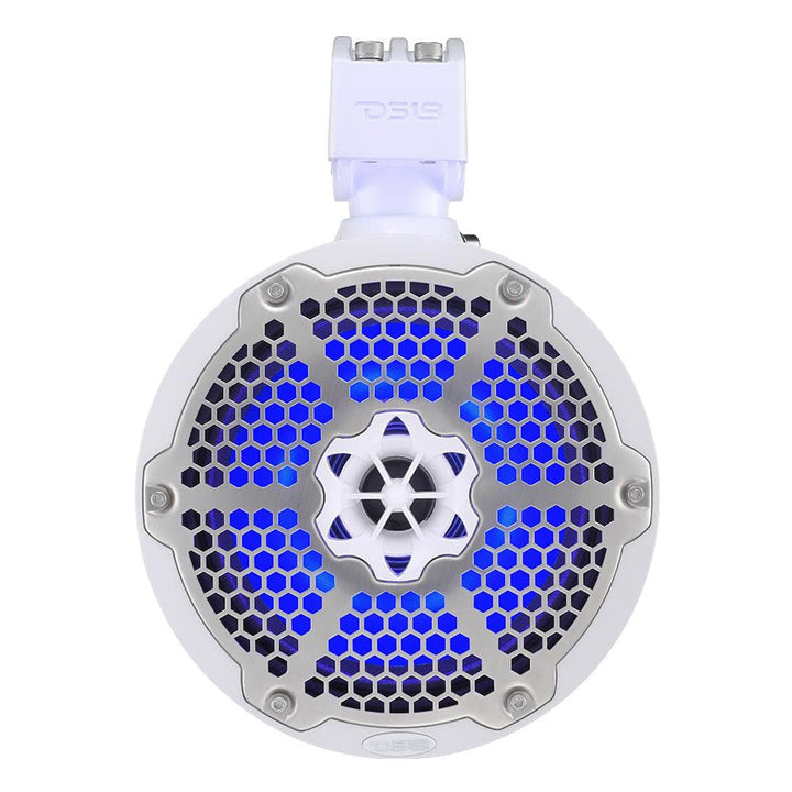 DS18 Hydro 6.5" Neodymium Wakeboard Speakers with 1" Driver and RGB LED Lights - 450W - White [NXL-X6TPNEO/WH]