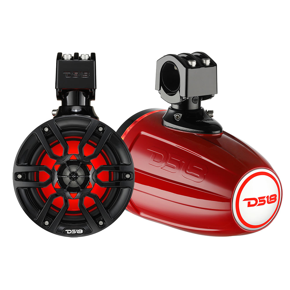 DS18 X Series HYDRO 8" Wakeboard Pod Tower Speaker w/RGB LED Light - 375W - Red [NXL-X8TP/RD]