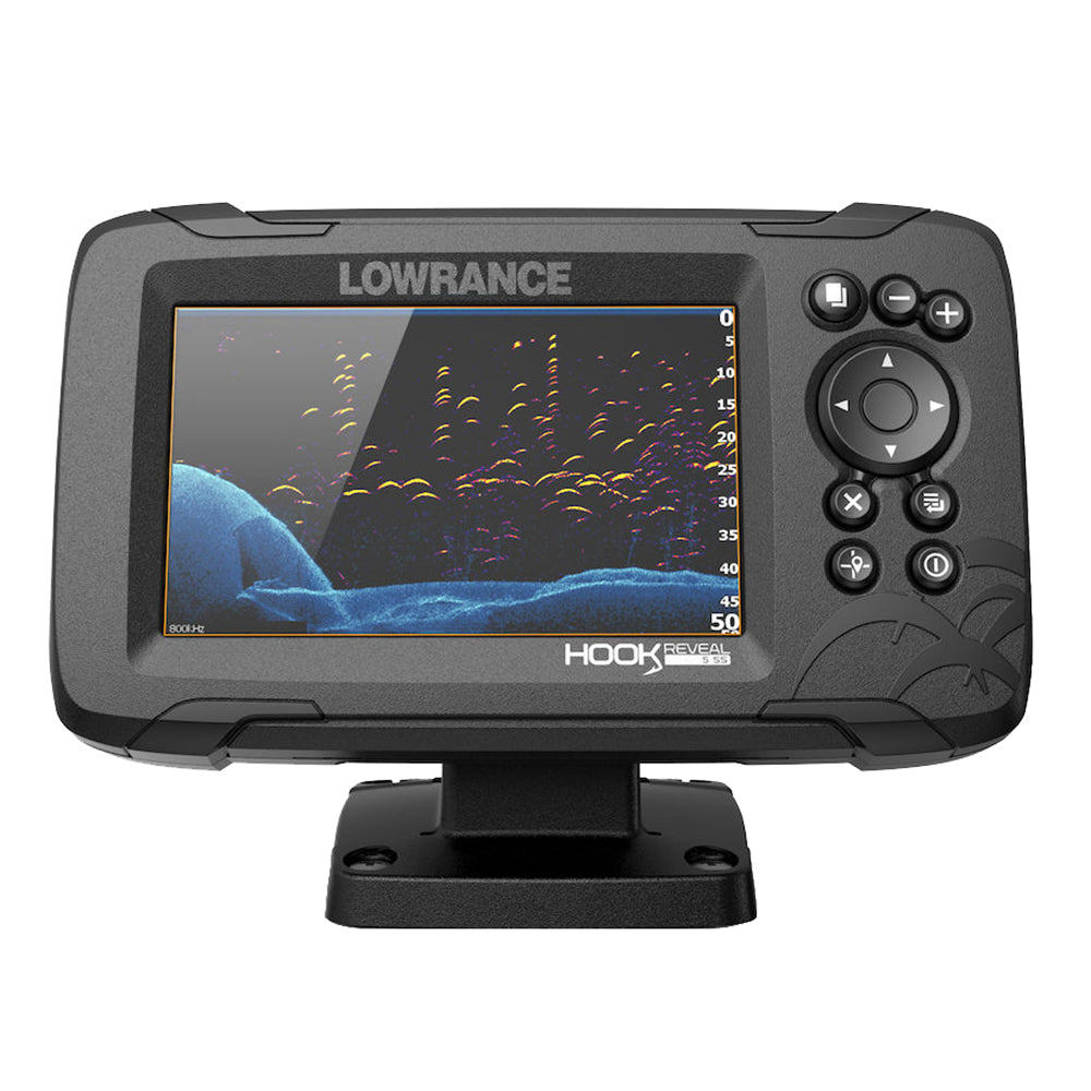 Lowrance HOOK Reveal 5 Combo w/SplitShot Transom Mount  C-MAP Contour+ Card [000-15856-001]