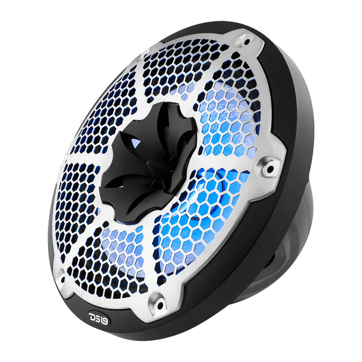 DS18 HYDRO 10" 2-Way Speakers w/Bullet Tweeter  Integrated RGB LED Lights - Black [NXL-10M/BK]